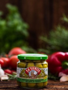 Oliwki Zielone nadziewane papryką ostrą 200g