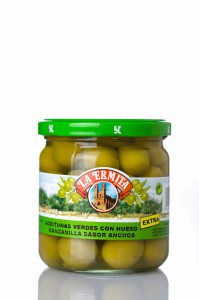 Oliwki Zielone Manzanilla z pestką w zalewie anchoa 200g